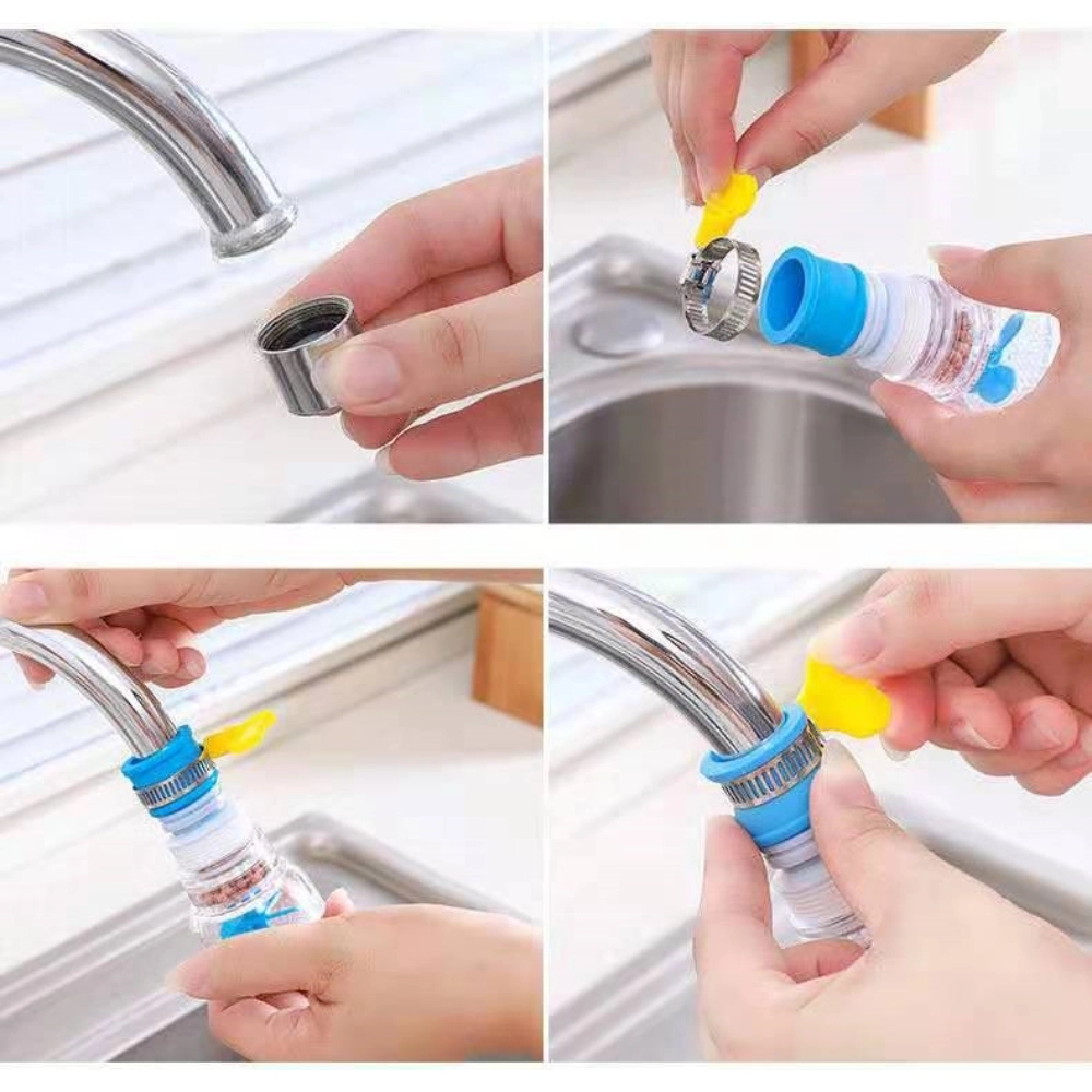 360 Degree Water Filter Faucet Extender Water Saving Splash-Proof Kitchen Faucets Water Filter Cartridge And Carbon Block - Image 3
