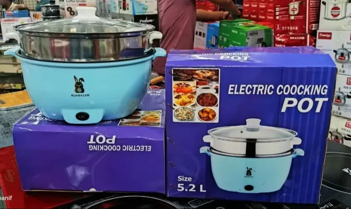 Runbaisen 5.2 L Electric Pot 1200 Watt marbel Cooting - Image 3